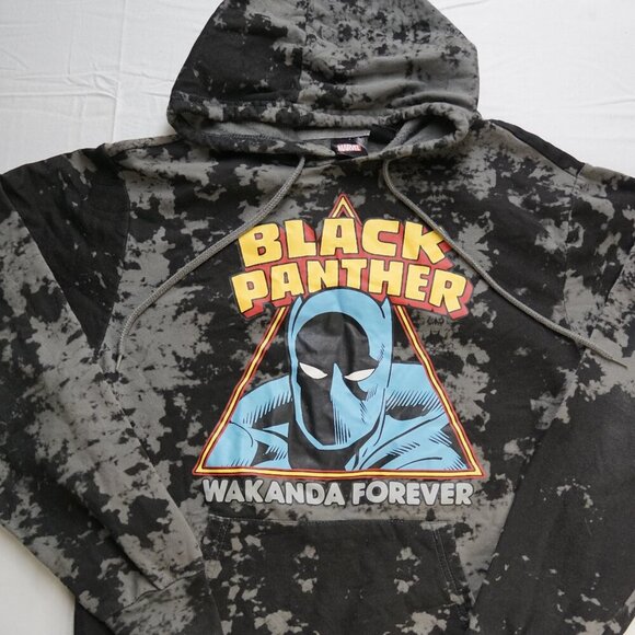 Marvel Black Panther Acid Wash Hoodie, Size Small - Picture 1 of 7